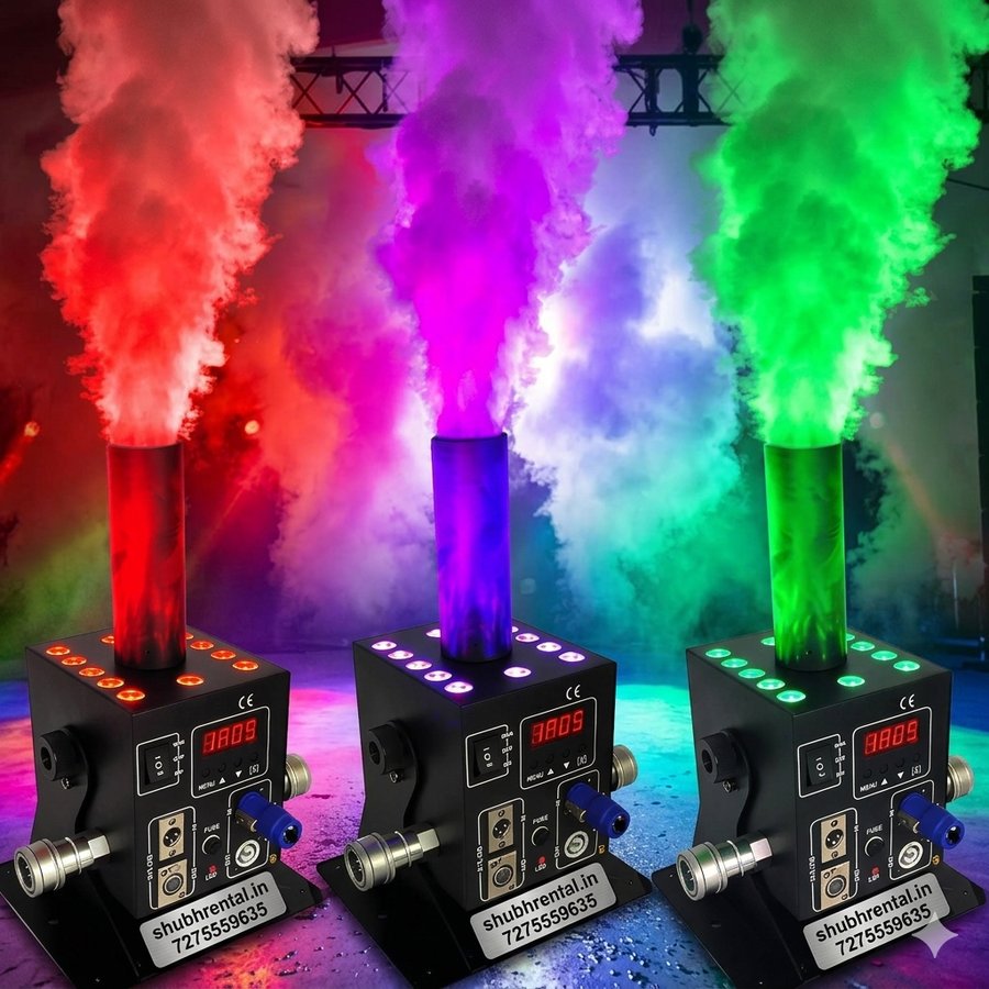 CO2 jet machines with coloured smoke effect