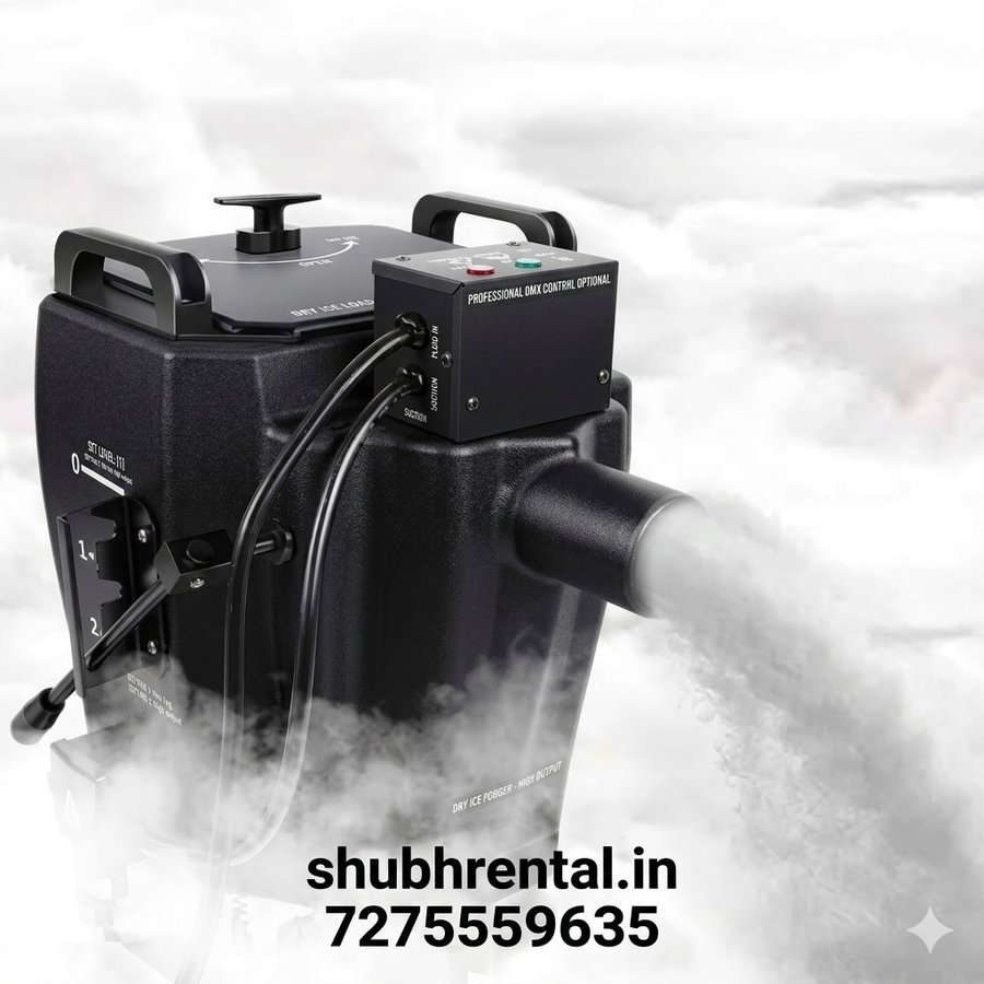 Dry ice fogger machine in action